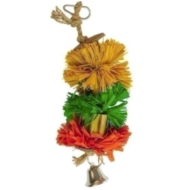 Duvo+ Zabawka Dla Ptaków Pompom z Rafii 24cm