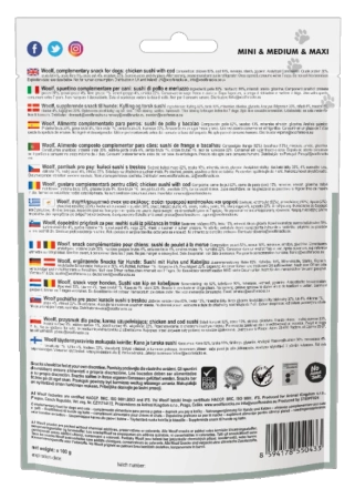 Woolf Przysmak Pies Chicken Cod Sushi, Kurczak Dorsz, 100g