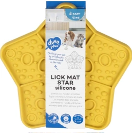 Duvo+ Star Mata Dla Psa Spowalniająca Silikon Żółta 19cm