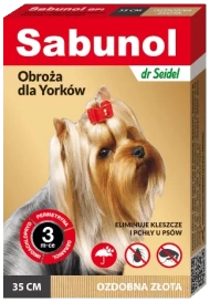 Sabunol GPI Obroża Dla Psa Na Pchły York Złota 35cm