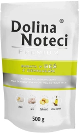 Dolina Noteci Pies 500g Gęś/Ziemniak Saszetka Karma dla Psa