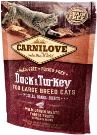 Carnilove Cat Duck & Turkey for Large Breed - kaczka i indyk 400g
