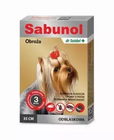 Sabunol Odblaskowa Obroża na Kleszcze dla Psa 35cm