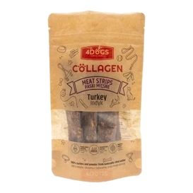 4Dogs Przysmak Dla Psa Paski Indyk Poroże 100g