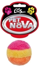 Pet Nova Zabawka dla Kota Pluszowa Piłka Kolorowa 4cm