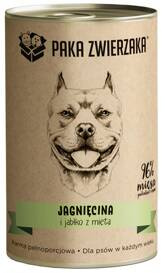 Paka Zwierzaka Karma Dla Psa Jagnięcina Jabłko z Miętą 400g