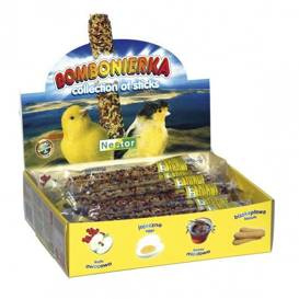 Kolby 12 sztuk, 4 Smaki Bombonierka dla kanarków 510g Nestor