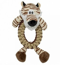 Duvo+ Zabawka Szarpak Ring Tygrys 32x14,5x12cm