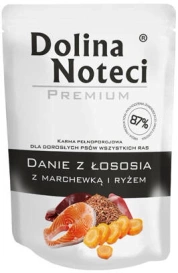 Dolina Noteci Pies 300g Danie Łosoś Z Marchewką I Ryżem, Saszetka Dla Ras Małych, karma dla psa