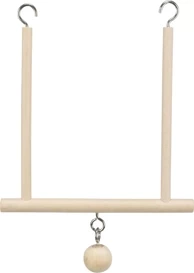 Zabawka dla Ptaków Huśtawka Drewniana Z Dzwoneczkiem 12×13 cm Trixie