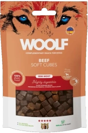Woolf Soft Cubes Przysmak Dla Psa Wołowina 100g