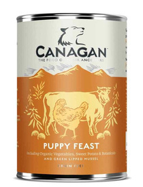 Canagan Puppy Feast Karma dla Szczeniąt Puszka 400g Kurczak Wół