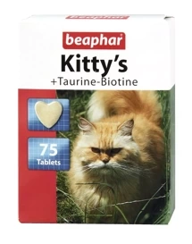 Beaphar Kitty's Taurine + Biotine tabletki witaminowe 75 szt.