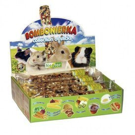 Kolby 12 sztuk, 6 Smaków Bombonierka dla gryzoni 690g Nestor