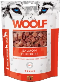 Woolf Przysmak Pies Salmon Chunkies, 100g
