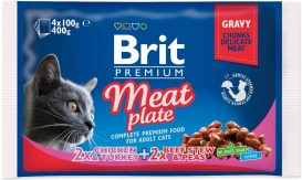 Brit Premium Karma Dla Kota Meat Plate Saszetki 4x100g