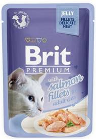 Brit Kot Saszetka 85g Prem. Żel Salmon Fille