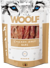 Woolf Przysmak Pies Chicken Jerky Bars, 100g