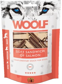 Woolf Przysmak Pies Soft Sandwich Salmon, 100g