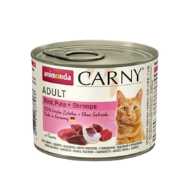 Animonda Carny Adult Wołowina, Indyk + Krewetki puszka 200g