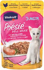 Vitakraft Kot 85g Saszetka  Poesie Junior Kurczak Deli Sos