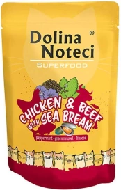 Dolina Noteci Superfood Kot Kurczak, wołowina i dorada saszetka 85g