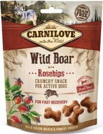 Carnilove Pies Snack Crunch Wild Boar & Roseships 200g