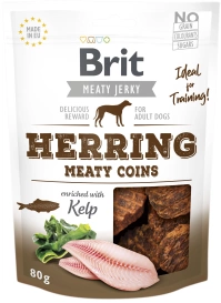 Brit Jerky Herring Coins 80g, przysmak dla psa