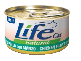 Life Cat Puszka 85g Kurczak Wołowina Filet Karma dla Kota