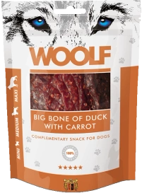Woolf Przysmak Pies Big Bone Of Duck With Carrot Kaczka Marchew, 100g