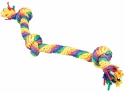 Duvo+ Zabawka dla Psa Sznur Tęczowy 3 Węzły 63cm