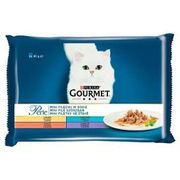 Gourmet Perle 4x85g Mini Fileciki Sos Z Indykiem, Tuńczykiem, Kaczką, Jagnięciną