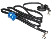 All For Dogs Multifunkcyjna Smycz Dla Psa Czarna 1,5cm/3m