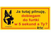 Dingo Tabliczka Dobiegam Do Furtki w 5 Sekund A Ty