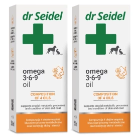 Dr Seidel Omega 3-6-9 Olej dla Psa Kota 2x250ml