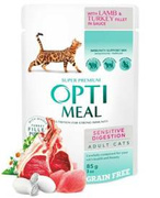 Optimeal Kot Saszetka 85g Jagnię Indyk Sensitive Digestion