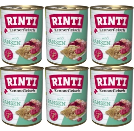 Rinti Mokra Karma dla Psa Żwacz Puszka 6x800g