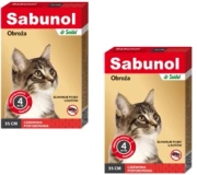 Sabunol Obroża Dla Kota Na Pchły Czerwona 2x35cm