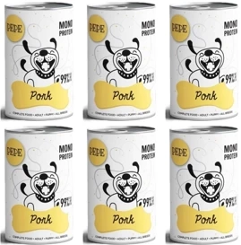 Paka Zwierzaka Karma Dla Psa PEPE Wieprzowina 6x400g