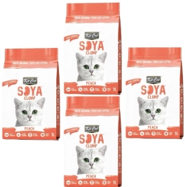 Kit Cat Żwirek Dla Kota Sojowy ECO Peach 4x7L