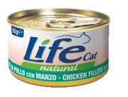 Life Cat Puszka 85g Kurczak Wołowina Filet Karma dla Kota