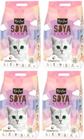 Kit Cat Żwirek Dla Kota Sojowy ECO Confetti 4x7L