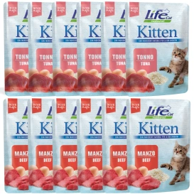Life Cat Kitten Mokra Karma dla Kociąt Mix Smaków 12x70g