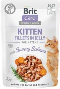 Brit Care Fillets in Jelly Savory Salmon saszetka 85g dla kociąt