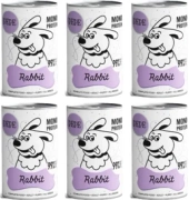 Paka Zwierzaka Karma Dla Psa PEPE Królik 6x400g