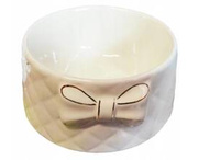 Yarro Miska Ceramiczna Dla Psa Kota Złota Kokardka 18x8,5cm 0.5l