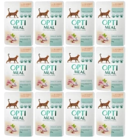 Optimeal Mokra Karma dla Kota Królik w Sosie 12x85g