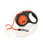 Flexi New Neon Smycz Dla Psa Taśma M 5M/25kg Pomarańcz