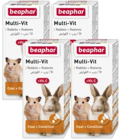 Beaphar MultiI-Vit Witaminy dla Królików i Gryzoni 4x20ml