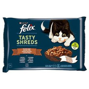Felix saszetka 4x80g Tasty Shreds Kaczka & Indyk Wiejskie Smaki W Sosie
